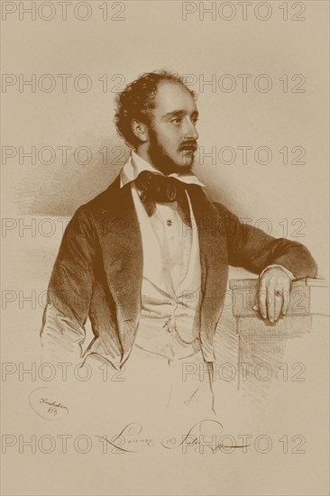Portrait of the opera singer Lorenzo Salvi (1810-1887), 1839.