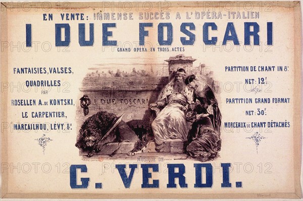 I due Foscari (The Two Foscari). Opera in three acts by Giuseppe Verdi, Paris, 1870-1875.