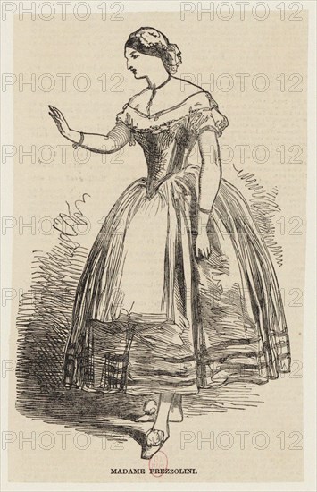Portrait of the operatic soprano Erminia Frezzolini (1818-1884), Mid of the 19th cen..