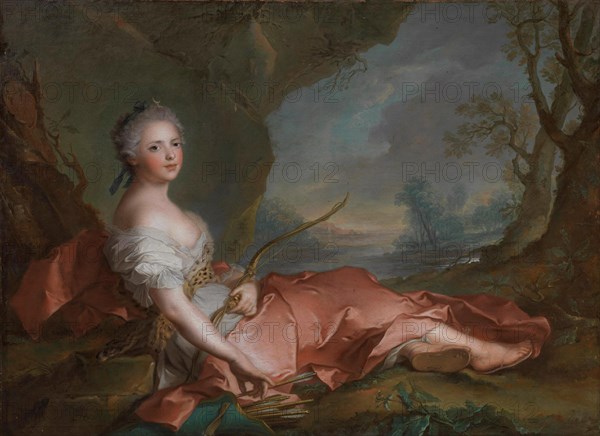 Princess Marie Adélaïde of France (1732-1800) as Diana, 1745.