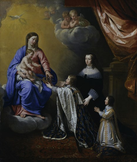 Louis XIV offers the Madonna a crown and sceptre, c. 1643.