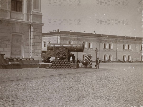 The Tsar Cannon at the Moscow Kremlin, 1898.