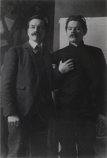 Akseli Gallen-Kallela and Maxim Gorky in Helsinki, c. 1905.