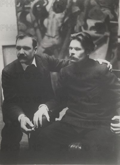 Akseli Gallen-Kallela and Maxim Gorky in Helsinki, c. 1905.