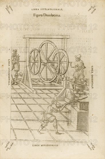 Illustration from Theatrum Instrumentorum Et Machinarum by Jacques Besson, 1582.
