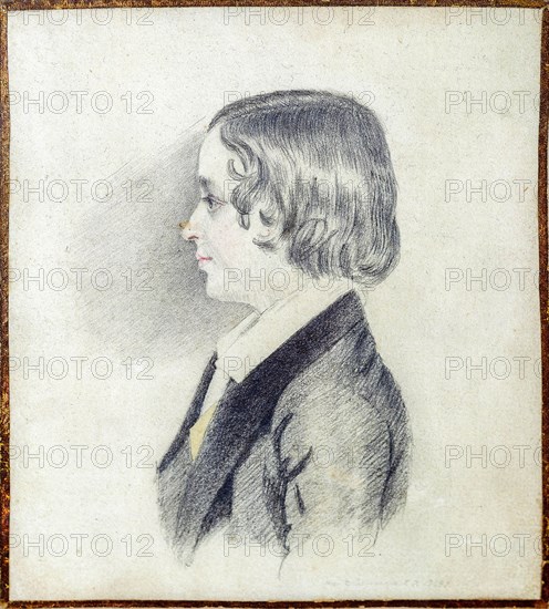 Portrait of Alexander Alexandrovich Pushkin (1833-1914), Son of the Poet, 1844.