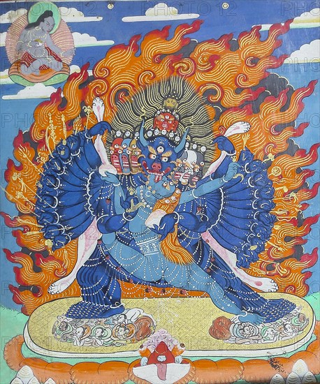 Vajrabhairava (Thangka), 19th century.