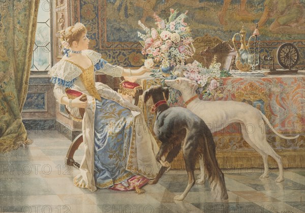 Lady with Two Dogs.