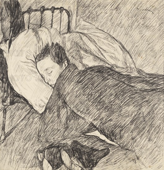 Osip Mandelstam sleeping.