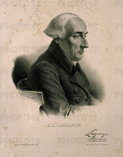 Portrait of the mathematician Joseph-Louis Lagrange (1736-1813).