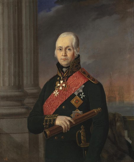 Portrait of the Admiral Fyodor Fyodorovich Ushakov (1745?1817).