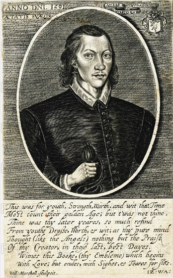 Portrait of the poet John Donne (1572-1631) at the age of 18, 1591.