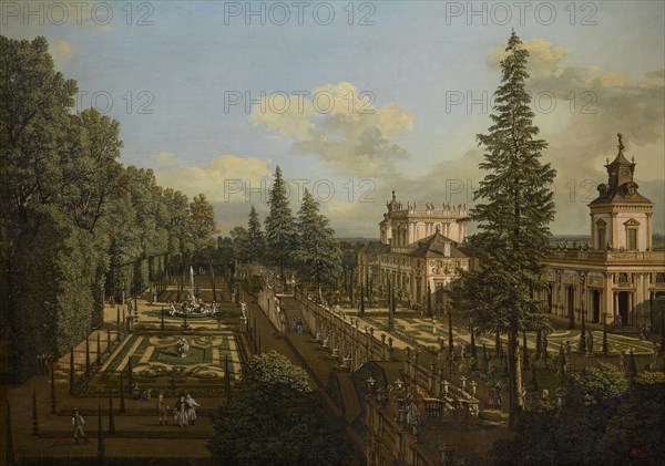 Wilanów Palace seen from the gardens, 1777.