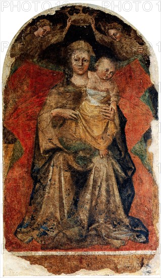 The Virgin and Child with two Angels.