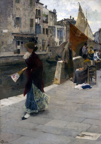 La fa la modella, 1884.