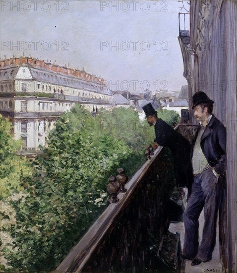 A Balcony, Boulevard Haussmann, 1880.