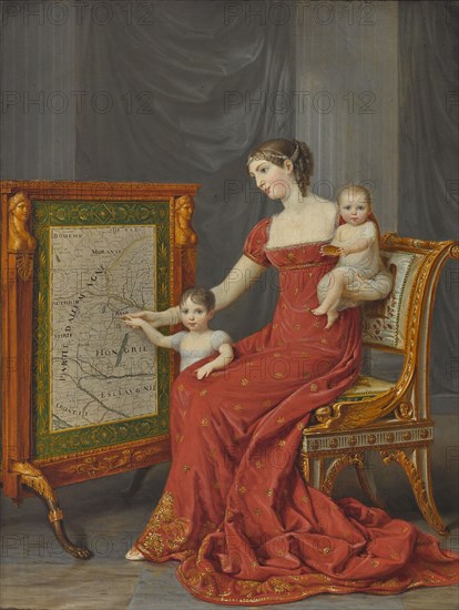 Princess Augusta, Madame de Beauharnais (1788-1851), Duchess of Leuchtenberg, with her Daughters Jos