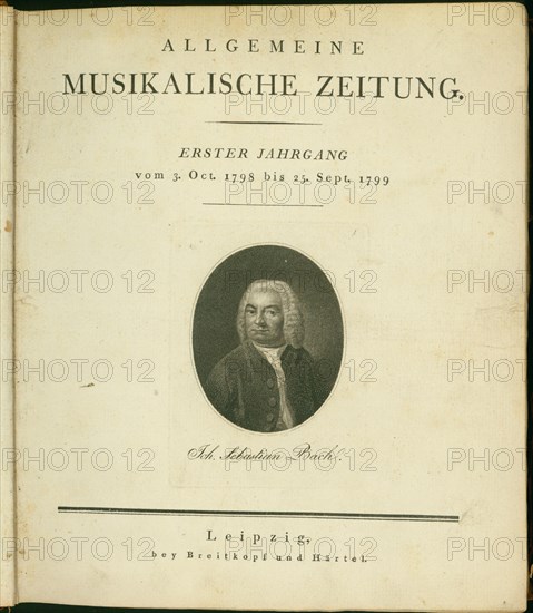 Title page of the first volume of the Allgemeine musikalische Zeitung (General music newspaper), 1