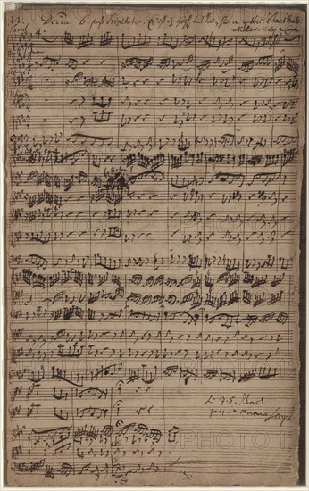 Autograph manuscript of the Cantata Es ist das Heil uns kommen her (BWV 9), 1731.