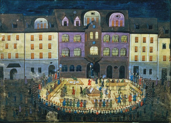 Festive evening music at the Collegium Musicum in Jena, c. 1740.