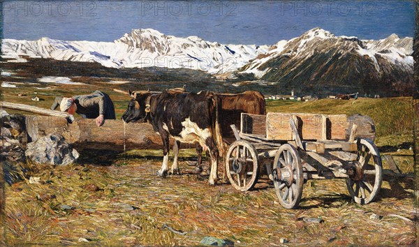 Vacche aggiogate (Cows at the Watering Place), 1888.