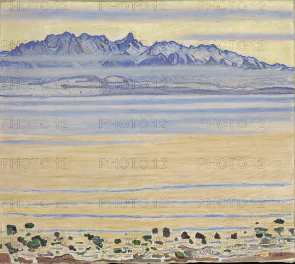 Lake Thun with Stockhorn Range, 1904.