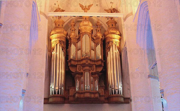 The Organ in the St. Catherine's Church in Hamburg.