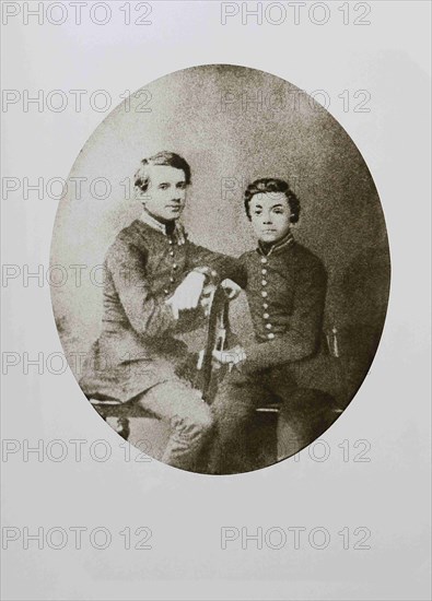 Pyotr Ilyich Tchaikovsky (left) and Vladimir Gerard (1839-1903). 29 May 1859, Petersburg, 1859.