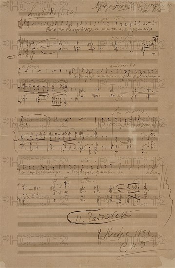 Iolanta's Arioso from the opera Iolanta by Pyotr Tchaikovsky, 1892.