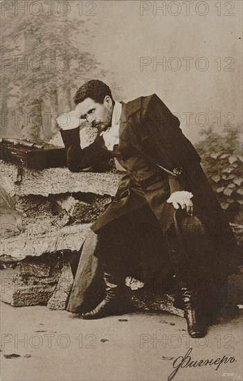 Nikolay Figner (1857-1918) as Lensky in opera Eugene Onegin by Pyotr Tchaikovsky, 1880s.