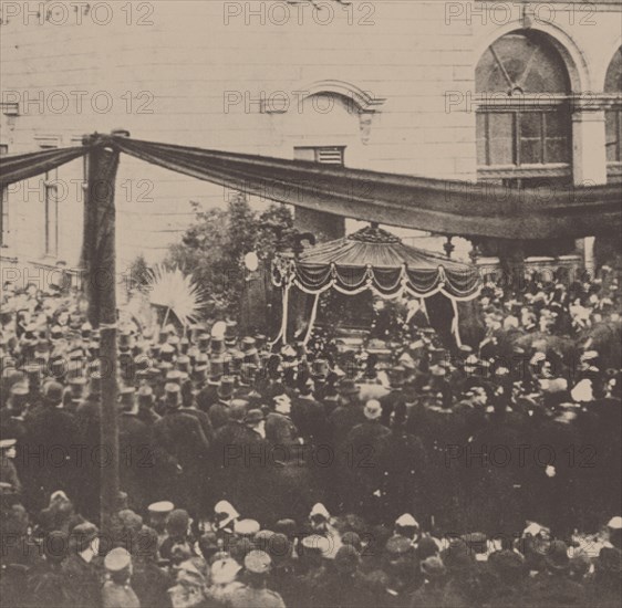 Richard Wagner's funeral procession in Bayreuth, 1883, 1883.