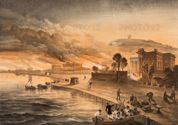 Burning of the Government Buildings at Kertch, 1855.