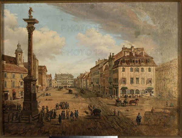 View of Krakowskie Przedmiescie from Castle Square in Warsaw, c.1838.