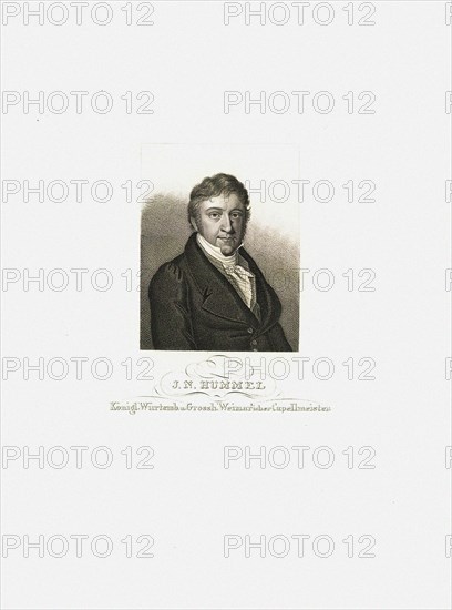 Portrait of Johann Nepomuk Hummel (1778-1837), c. 1830.