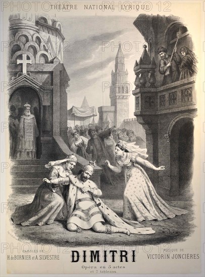 Poster for the Opera Dimitri by Victorin de Joncières, 1876.