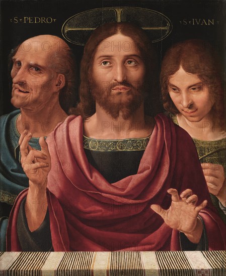 Salvator Mundi between Saints Peter and John, ca 1507.