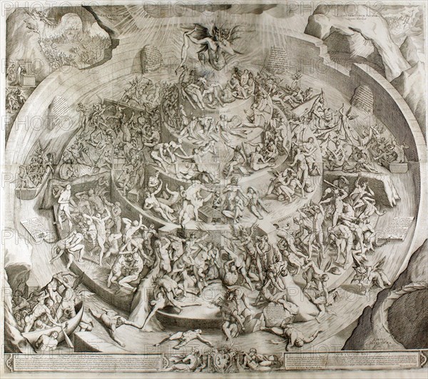 Purgatorio. Illustration to the Divine Comedy by Dante Alighieri (After drawing by Bernardino Poccet