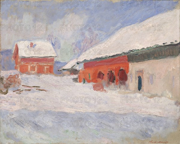 Norway. Red Houses at Björnegaard, 1895.