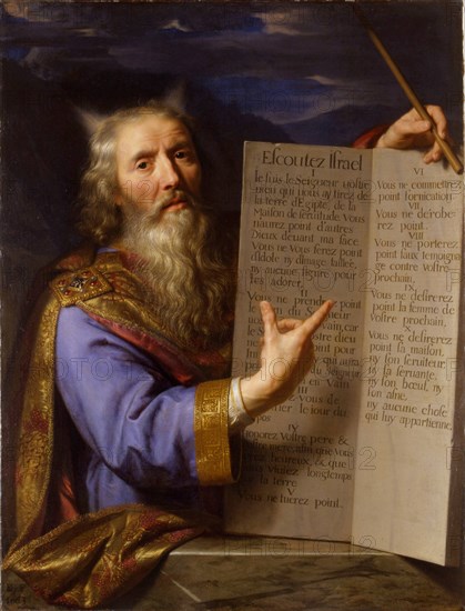 Moses with the Ten Commandments, c. 1650-1660.