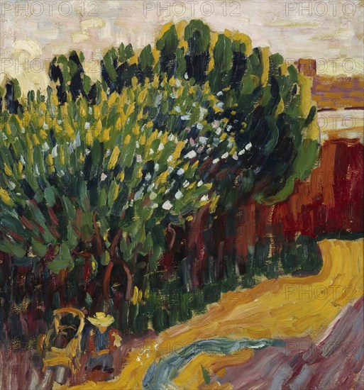 Landscape near Carantec with a woman, 1905-1906.