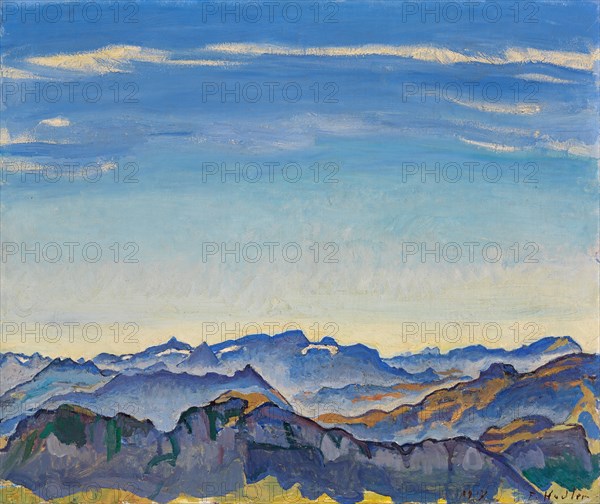 Vaud Alps seen from the Rochers de Naye, 1917.