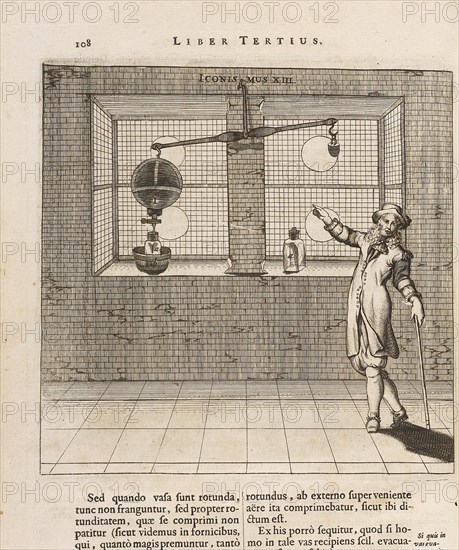 Illustration to the first edition of Experimenta Nova von Otto von Guericke, 1672.