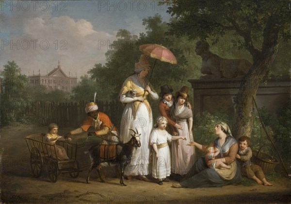 A Noble Family Distributing Alms in a Park, 1793.