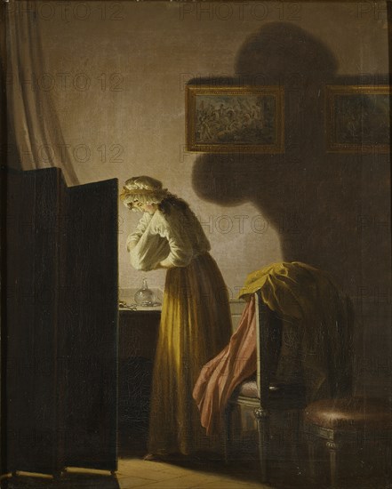 A Woman Catching Fleas by Candlelight.