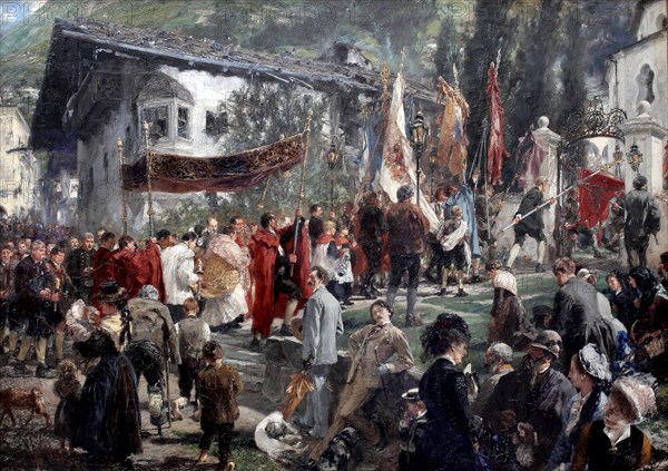 Corpus Christi Procession at Hofgastein, 1880.