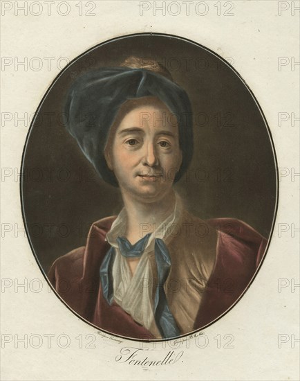 Portrait of the author Bernard le Bovier de Fontenelle (1657-1757), 1797.