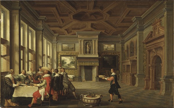 Distinguished Dinner Company in an Interior, 1631.