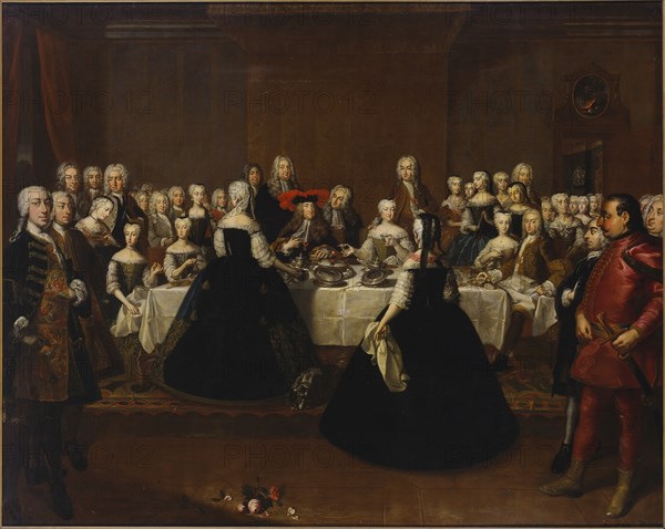 Feast table at the Vienna court (Grand Couvert), 1734.