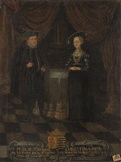 Philip I, Landgrave of Hesse (1504-1567) and Christine of Saxony (1505-1549), Landgravine of Hesse.