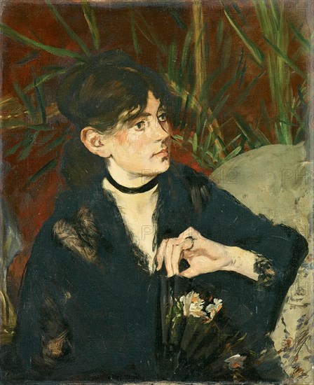 Berthe Morisot with a Fan, 1874.